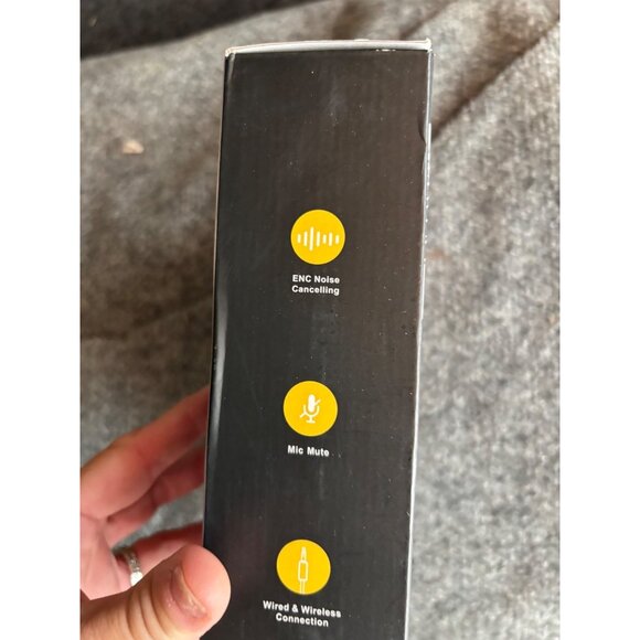 JiamoQishi Computer Headset EH02 Wired & Wireless With ENC Noise Cancelling - Picture 4 of 5